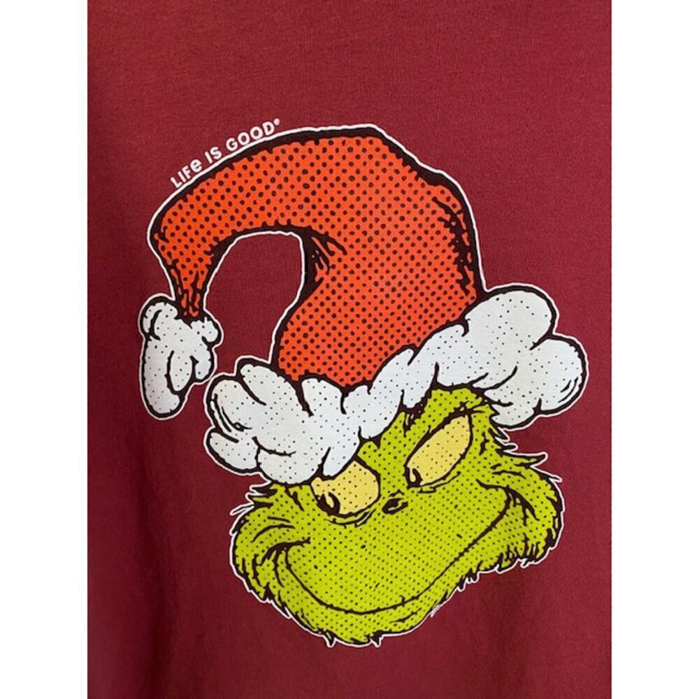 Life is Good Christmas Grinch Crusher Shirt Sz Small - Picture 3 of 6
